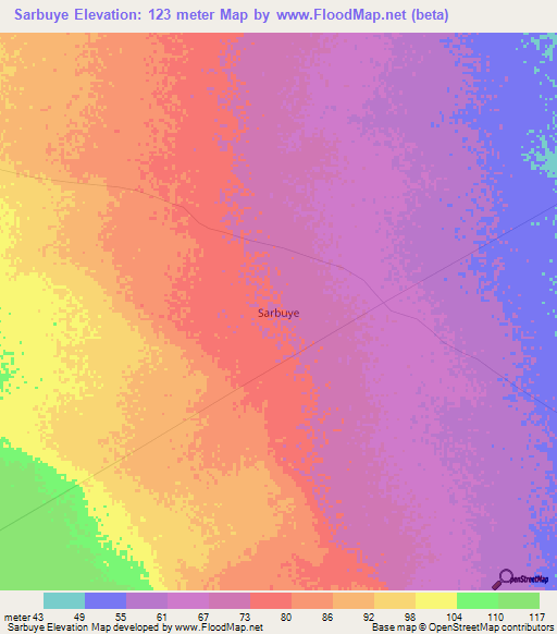 Sarbuye,Kenya Elevation Map