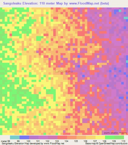 Sangoleaku,Kenya Elevation Map