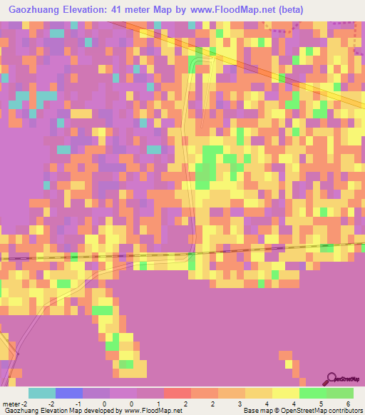 Gaozhuang,China Elevation Map