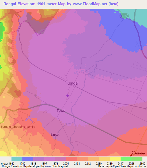 Elevation of Rongai,Kenya Elevation Map, Topography, Contour