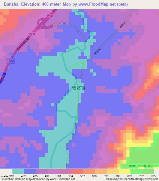 Dunzhai,China Elevation Map