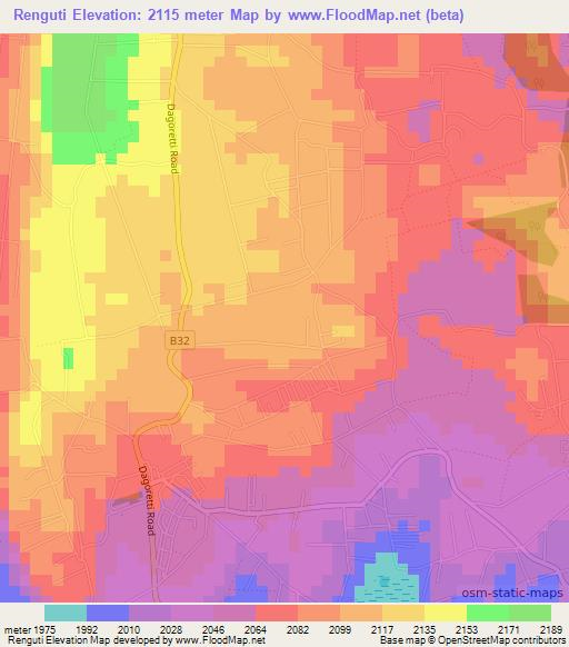 Renguti,Kenya Elevation Map