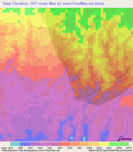 Ratai,Kenya Elevation Map