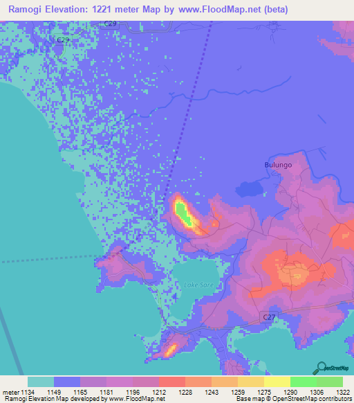 Ramogi,Kenya Elevation Map