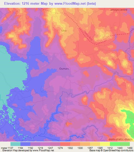 ,Kenya Elevation Map