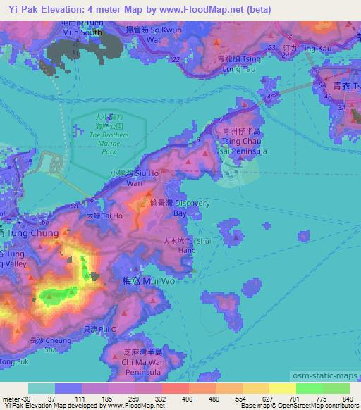 Yi Pak,Hong Kong Elevation Map