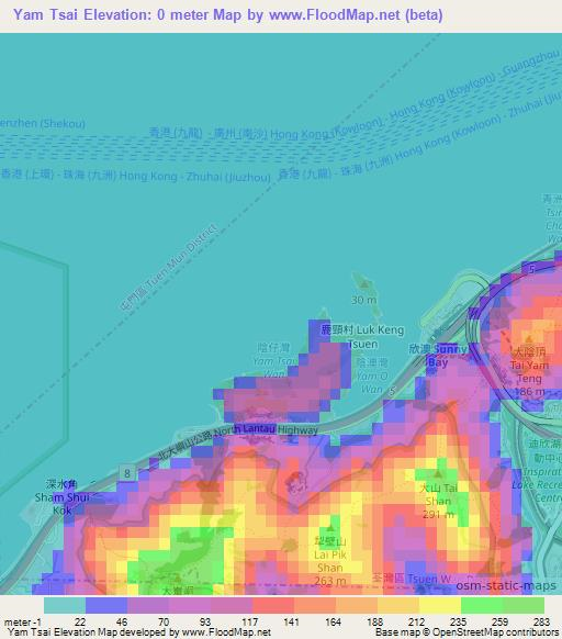 Yam Tsai,Hong Kong Elevation Map