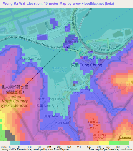 Elevation of Wong Ka Wai,Hong Kong Elevation Map, Topography, Contour