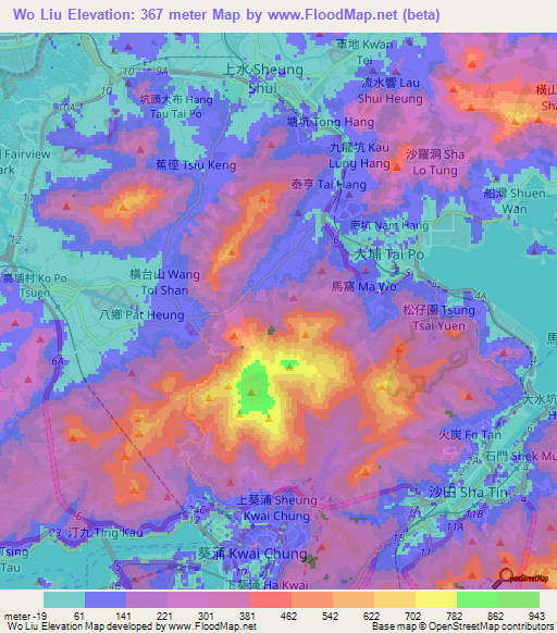 Wo Liu,Hong Kong Elevation Map