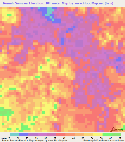 Rumah Samawa,Brunei Elevation Map