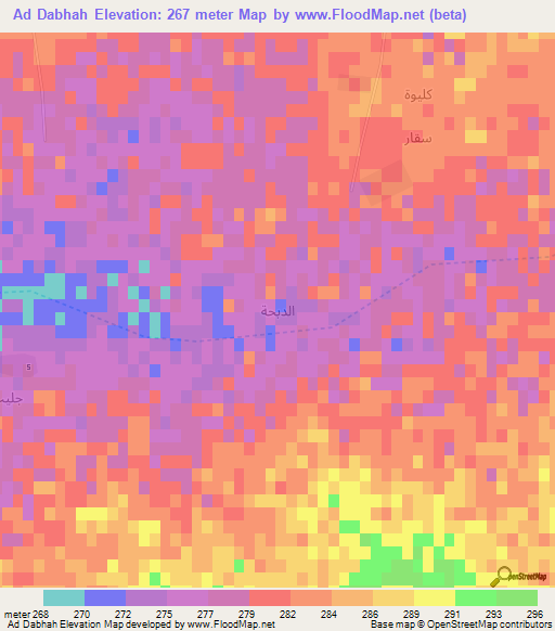 Ad Dabhah,Syria Elevation Map