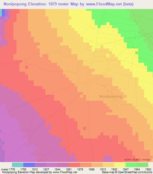 Noolpopong,Kenya Elevation Map