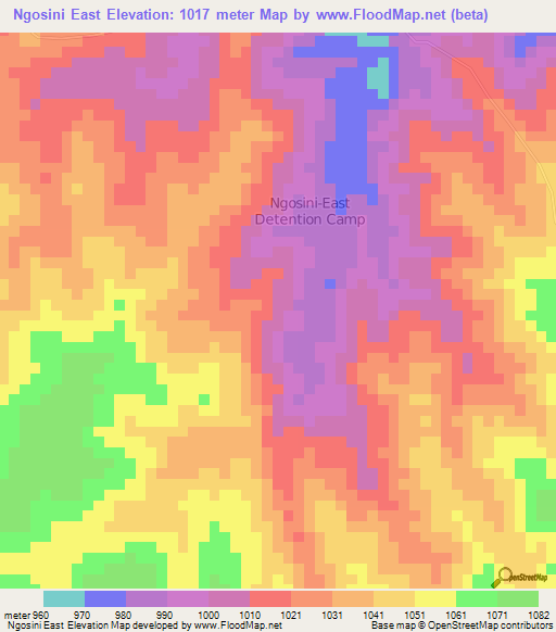 Ngosini East,Kenya Elevation Map