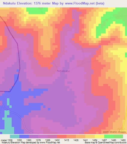 Ndakulu,Kenya Elevation Map