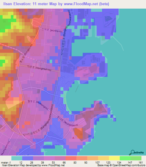 Ilsan,South Korea Elevation Map
