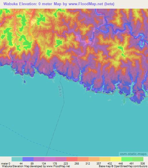 Wabuka,Japan Elevation Map