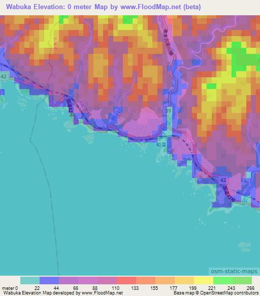 Wabuka,Japan Elevation Map