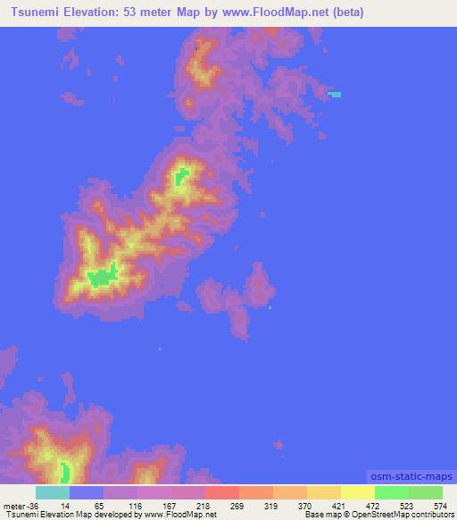 Tsunemi,Japan Elevation Map