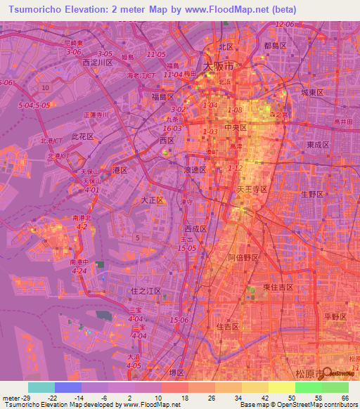 Tsumoricho,Japan Elevation Map