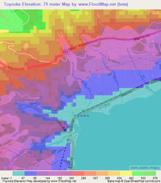 Toyooka,Japan Elevation Map