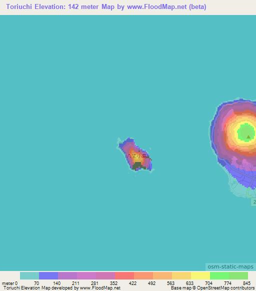 Toriuchi,Japan Elevation Map