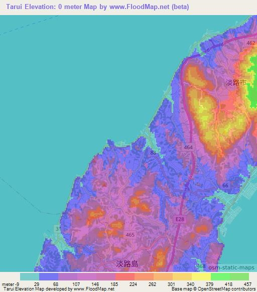 Tarui,Japan Elevation Map