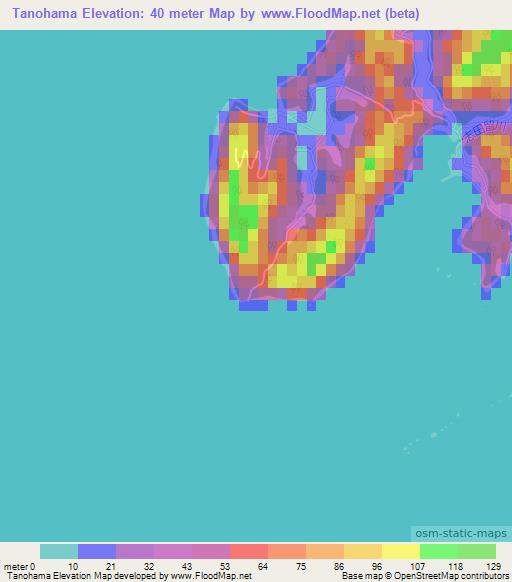 Tanohama,Japan Elevation Map