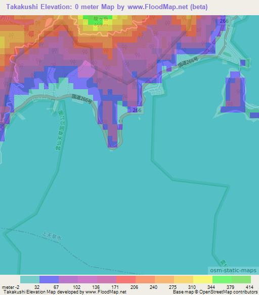 Takakushi,Japan Elevation Map