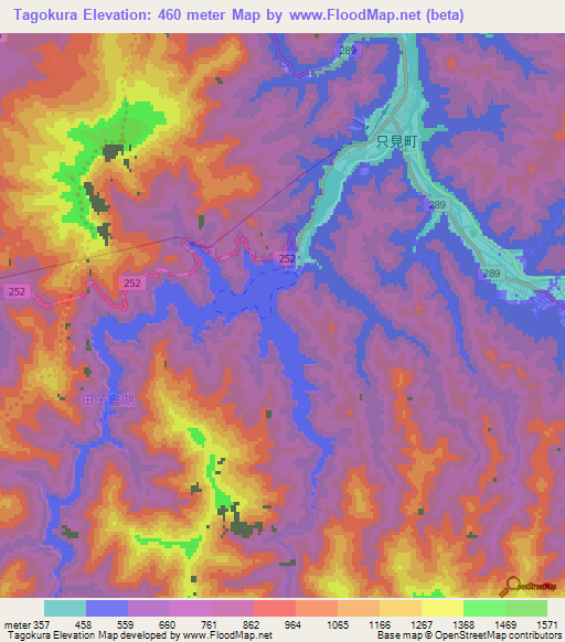 Tagokura,Japan Elevation Map