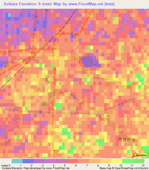 Suibara,Japan Elevation Map