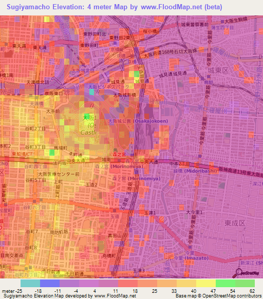 Sugiyamacho,Japan Elevation Map