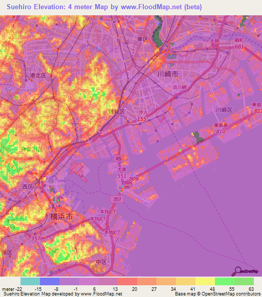Suehiro,Japan Elevation Map
