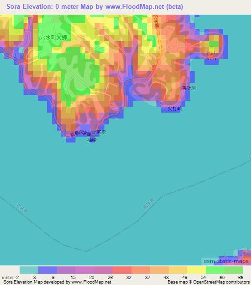 Sora,Japan Elevation Map