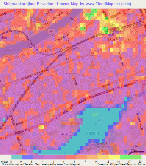 Shimo-tokorojima,Japan Elevation Map