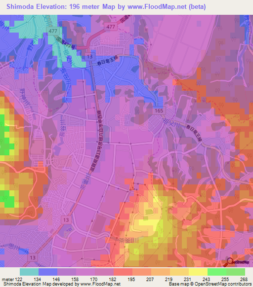 Shimoda,Japan Elevation Map
