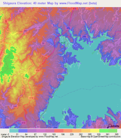 Shigaura,Japan Elevation Map