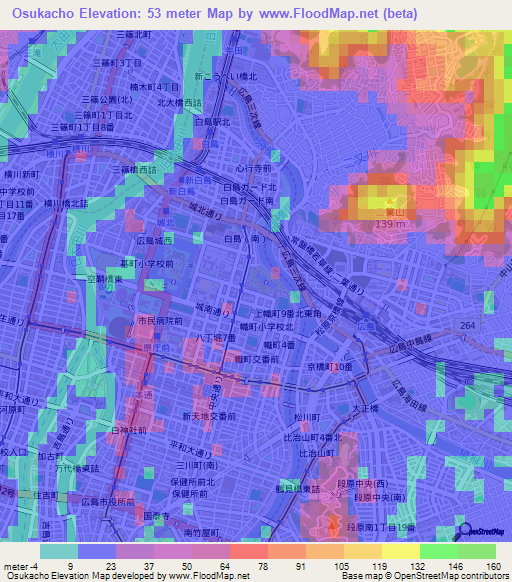 Osukacho,Japan Elevation Map