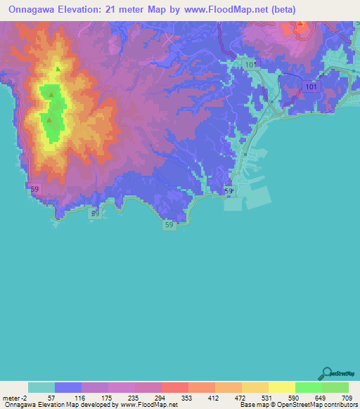 Onnagawa,Japan Elevation Map