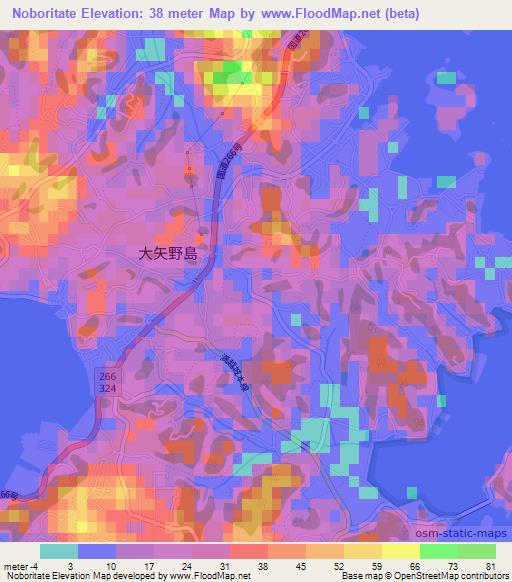 Noboritate,Japan Elevation Map