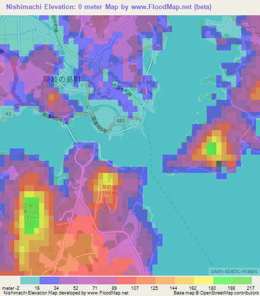 Nishimachi,Japan Elevation Map