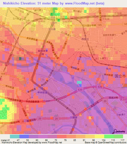 Nishikicho,Japan Elevation Map