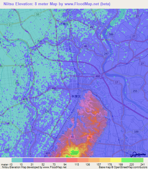 Niitsu,Japan Elevation Map