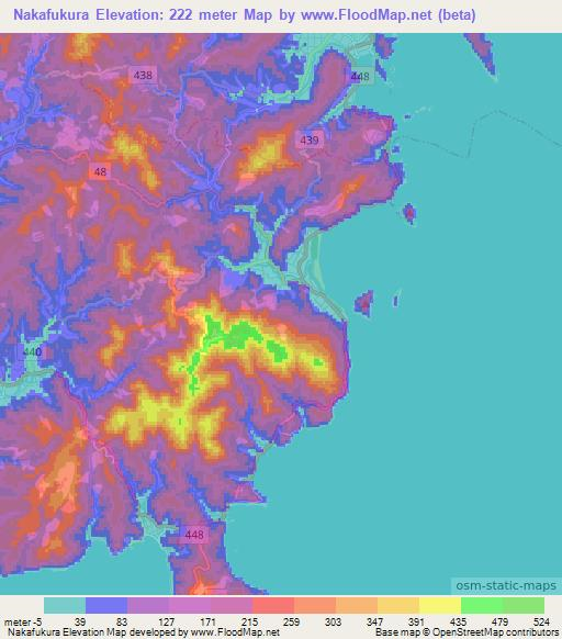 Nakafukura,Japan Elevation Map