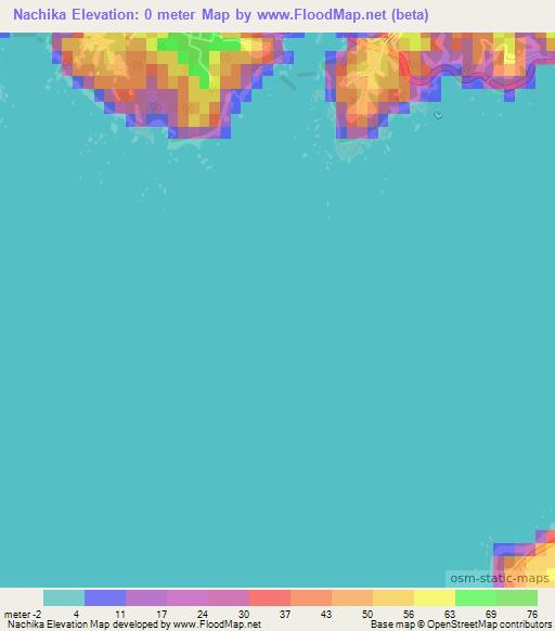 Nachika,Japan Elevation Map