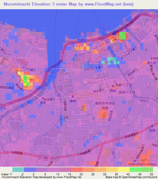 Muromimachi,Japan Elevation Map