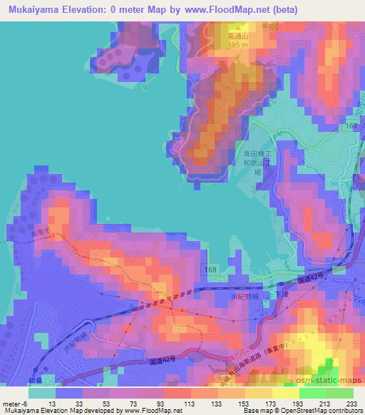 Mukaiyama,Japan Elevation Map