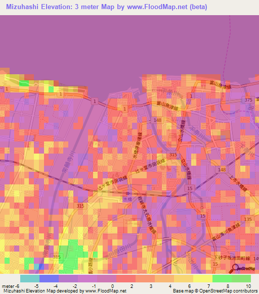 Mizuhashi,Japan Elevation Map