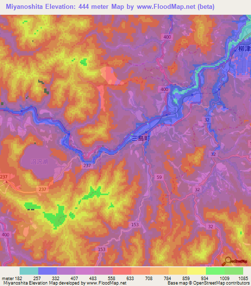Miyanoshita,Japan Elevation Map