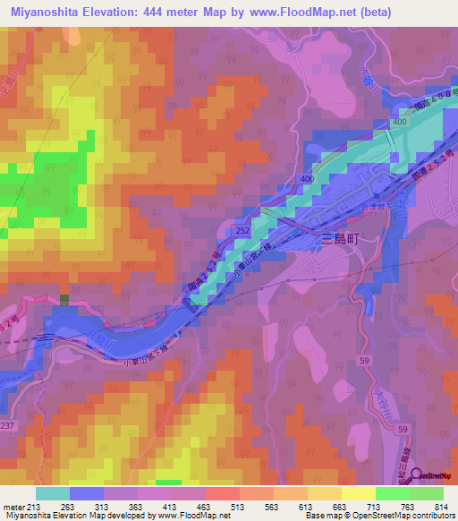 Miyanoshita,Japan Elevation Map