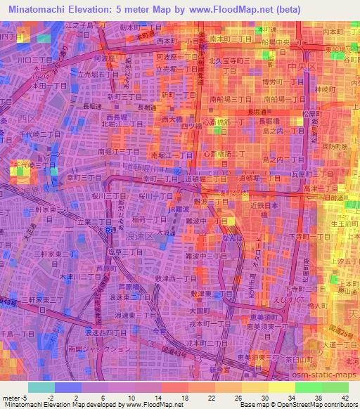 Minatomachi,Japan Elevation Map